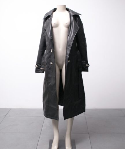 [P/M] Sobretudo de courino com bolsos e forro