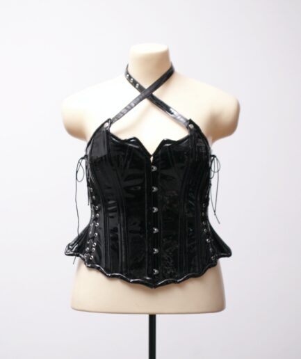 [G] Corset de vinil com amarrações Helen Lamia