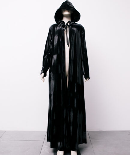 [tamanho único] capa de veludo longa preta