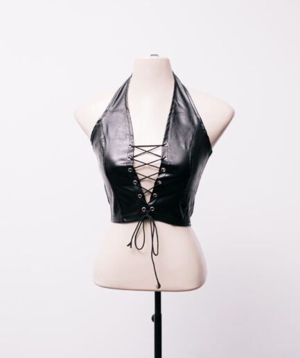 [PP] Cropped de courino com amarração