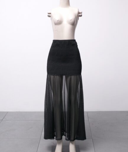 [P/M] Saia longa de tule com lastex Pool