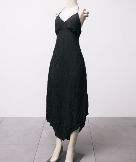 [M/G] Vestido longo de viscose com ponta