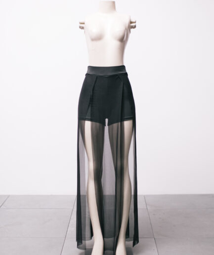 [P/M/G/GG] Shorts saia longo de tule com 2 fendas