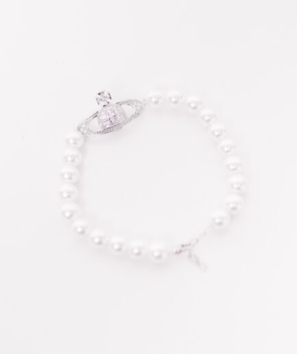 Pulseira de pérolas "Orb" com banho de prata