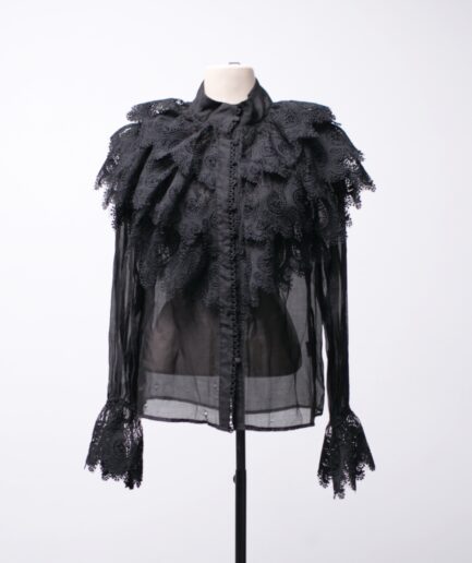 [M/G] Camisa de tule com babados de renda