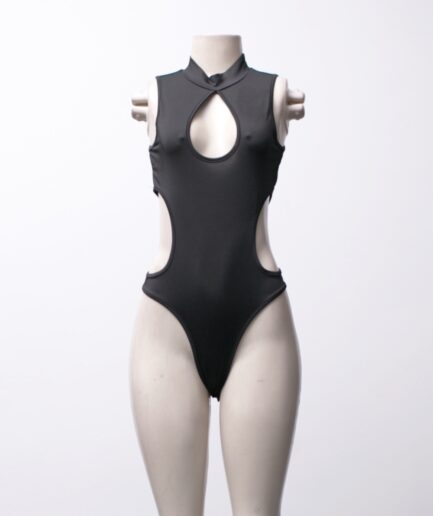 [PP/P] Body com recortes na cintura e no decote