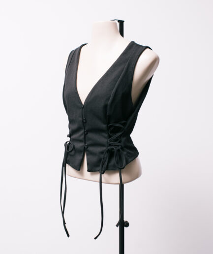 [G] colete com amarração Shein