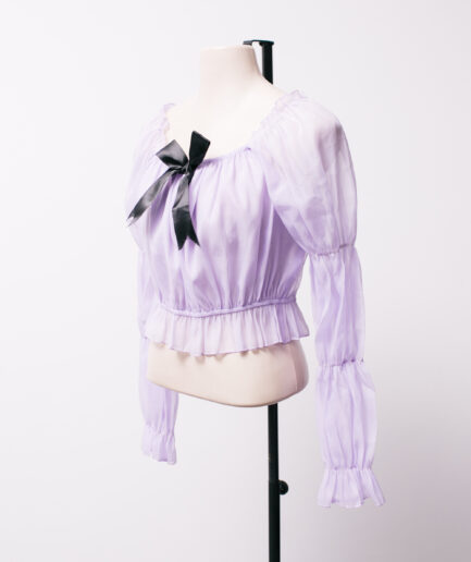 [M] Blusa de tule lilás Romwe