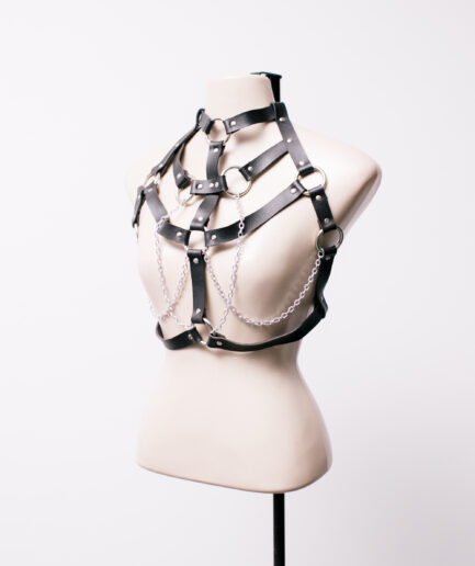 [M/G] harness busto com argolas e correntes