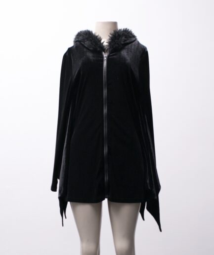 [P/M] casaco de veludo morcego com pelinhos