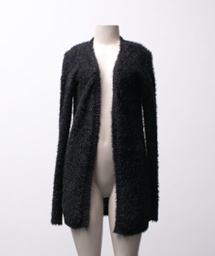 [M] cardigan alongado de pelinhos