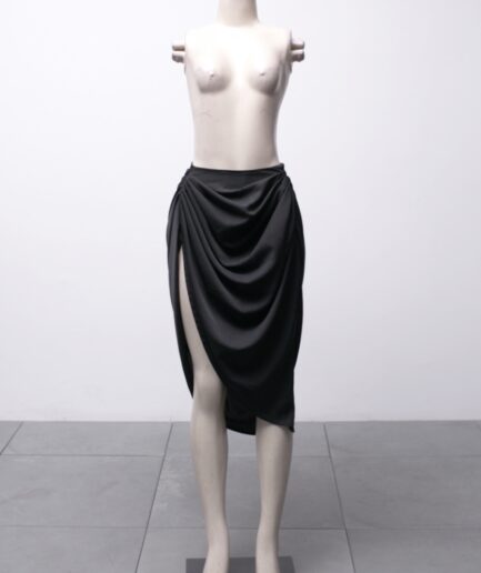 [PP] Saia com drapeados laterais e fenda Shein