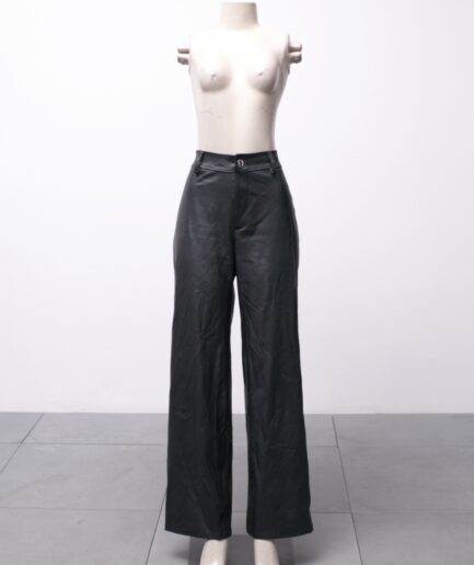 [M] Calça wide leg de courino