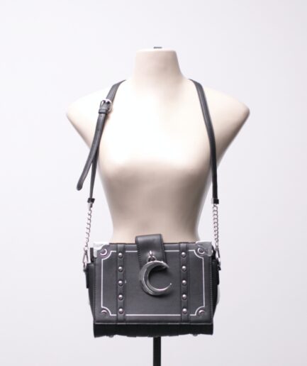 Bolsa de courino quadrada com pingente de lua Killstar