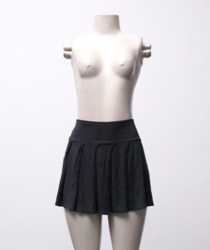 [P/M] Mini-saia plissada de malha