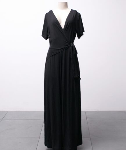 [G] Macacão de malha com decote cruzado Gotik Kvlt