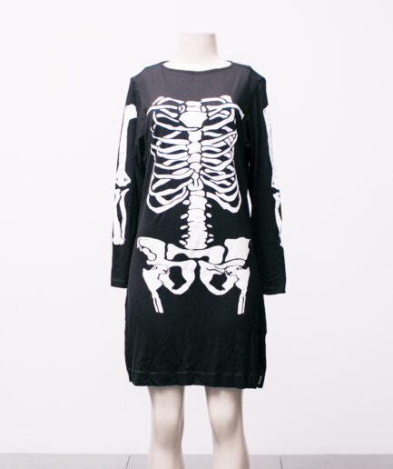 [P/M] Vestido de malha manga longa de caveira Deliriyou